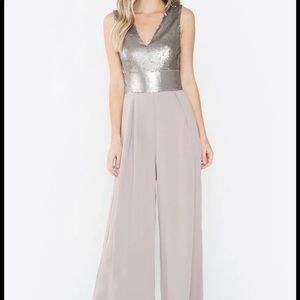 Sugar Lips Sequin V-Neck Martha Jumpsuit Size XS